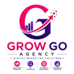 Grow Go Agency logo with digital marketing icons.
